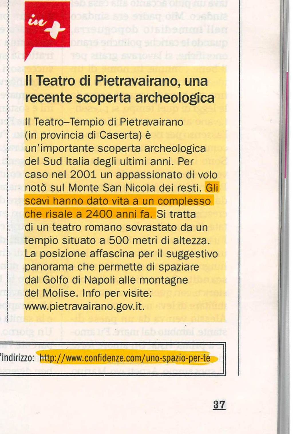 Pagine da Confidenze nr. 14 - pag. 37 -BOX