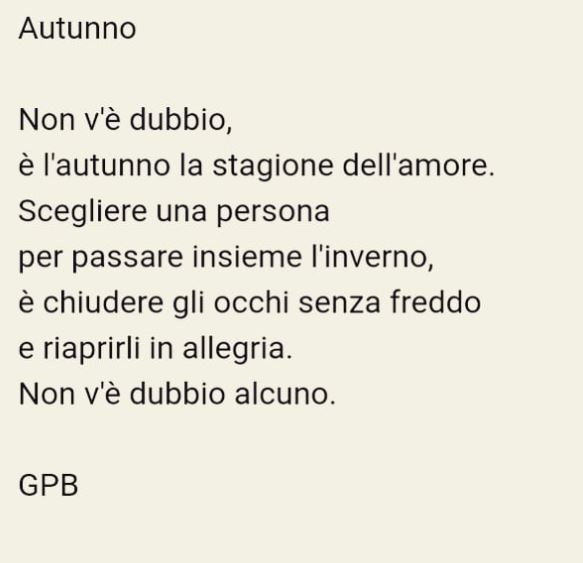 Autunno - 12 Ottobre 2020